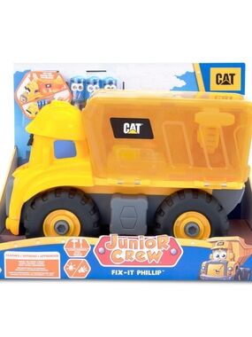 CAT Junior Crew Fix-It Phillip, Light & Sounds Kids Preschool Car Truck Toy NIB